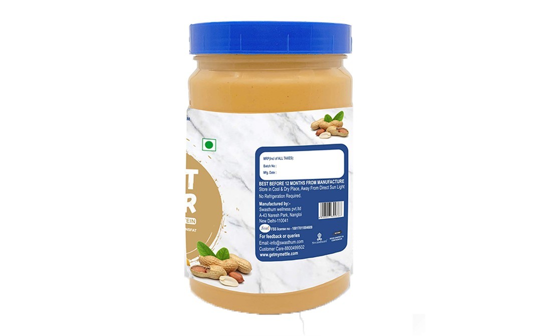 Mettle Peanut Butter With Added Whey Protein   Plastic Jar  907 grams